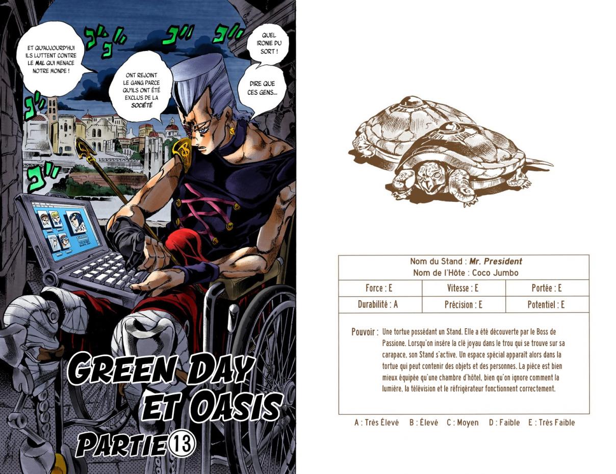 JoJo's Bizarre Adventure Part 5 Vento Aureo [Official Colored] Vol. 15 Ch. 127 Green Day et Oasis Partie 13